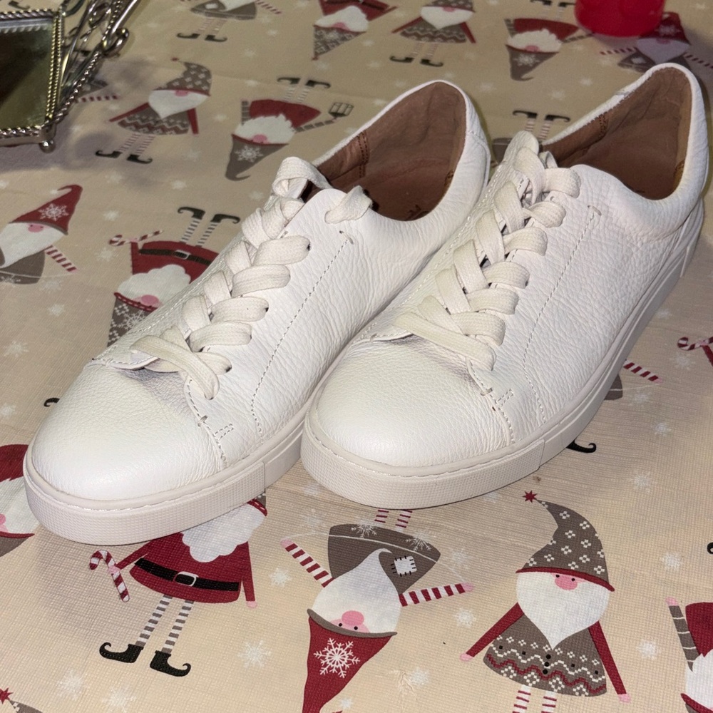 Frye Cream Leather Sneakers